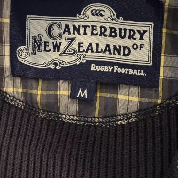 Canterbury of New Zealand M Mens Blue Button up Cardigan Sweater Academia $168 - Picture 11 of 12